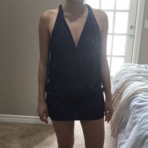 BCBG purple and black dress